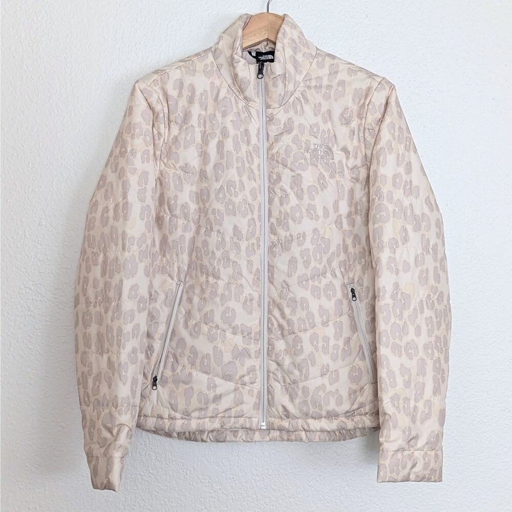 The North Face Women's Cream Leopard Print Tamburello Jacket Size M